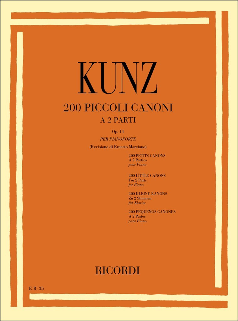 200 Piccoli Canoni A 2 Parti Op. 14